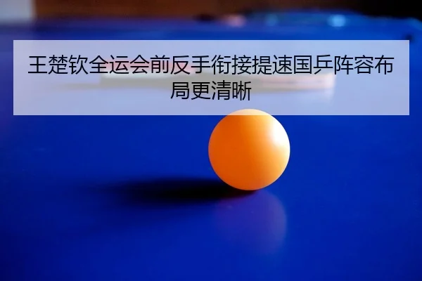 王楚钦全运会前反手衔接提速国乒阵容布局更清晰